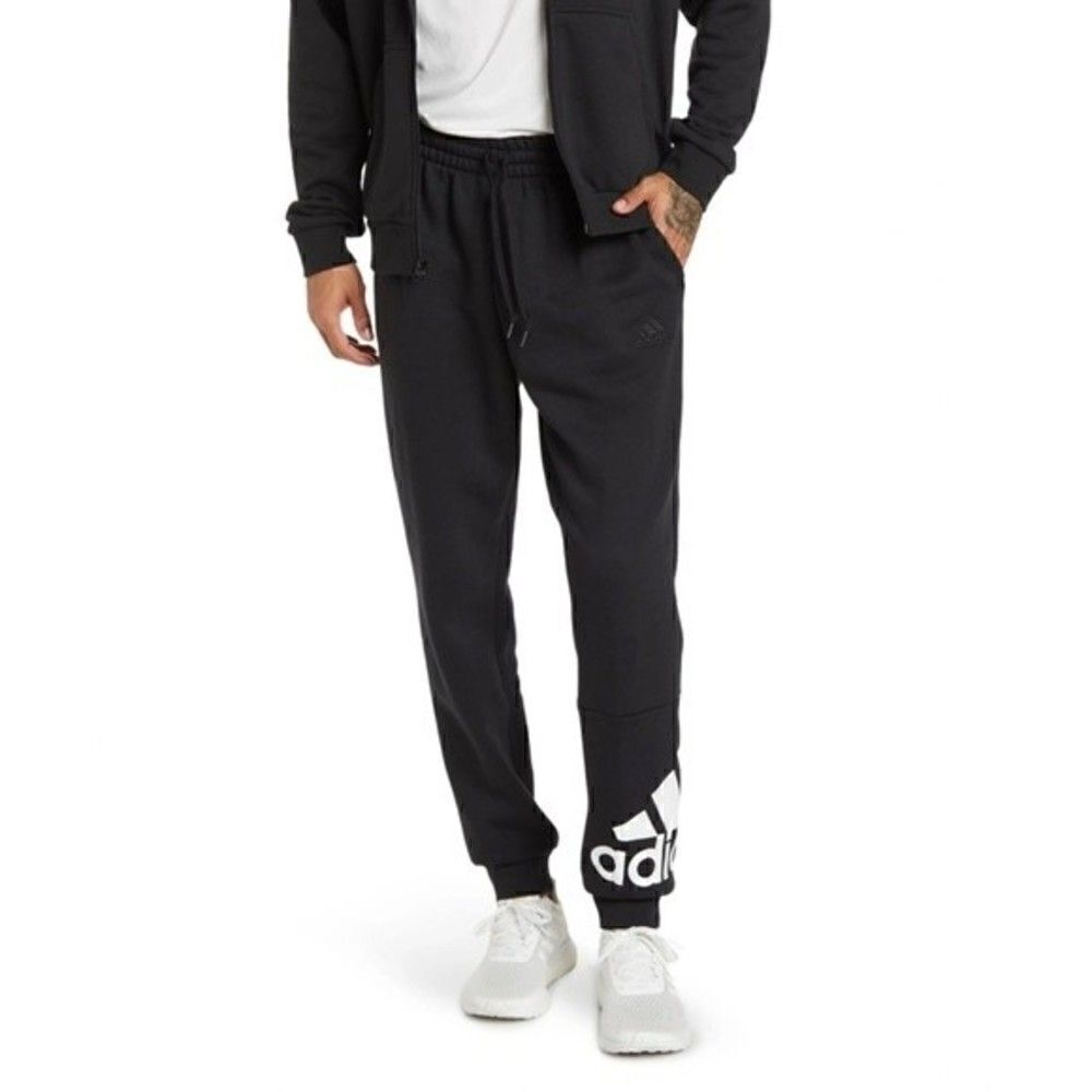New! Adidas Men’s Logo Tapered Leg Pants Sweatpants Joggers